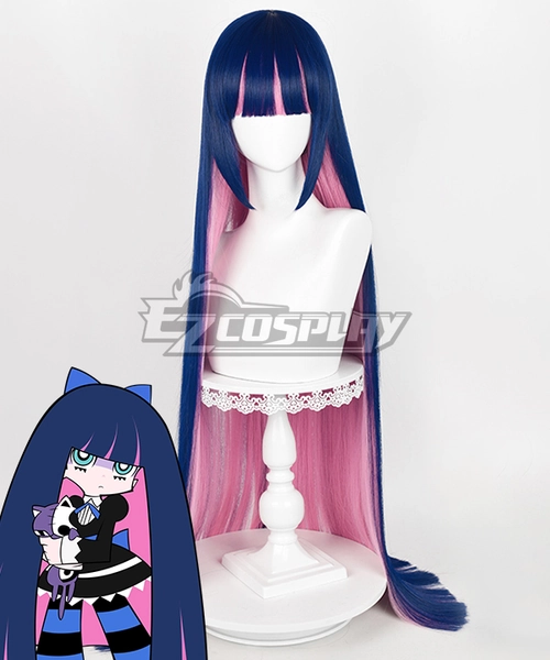 Stocking Blue Pink Cosplay Wig