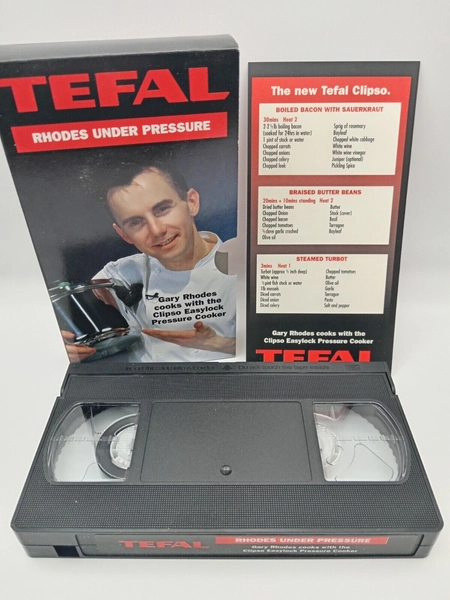 RARE Cooking VHS Gary Rhodes Cook With The Clipso Tefal EasyLock Pressure Cooker