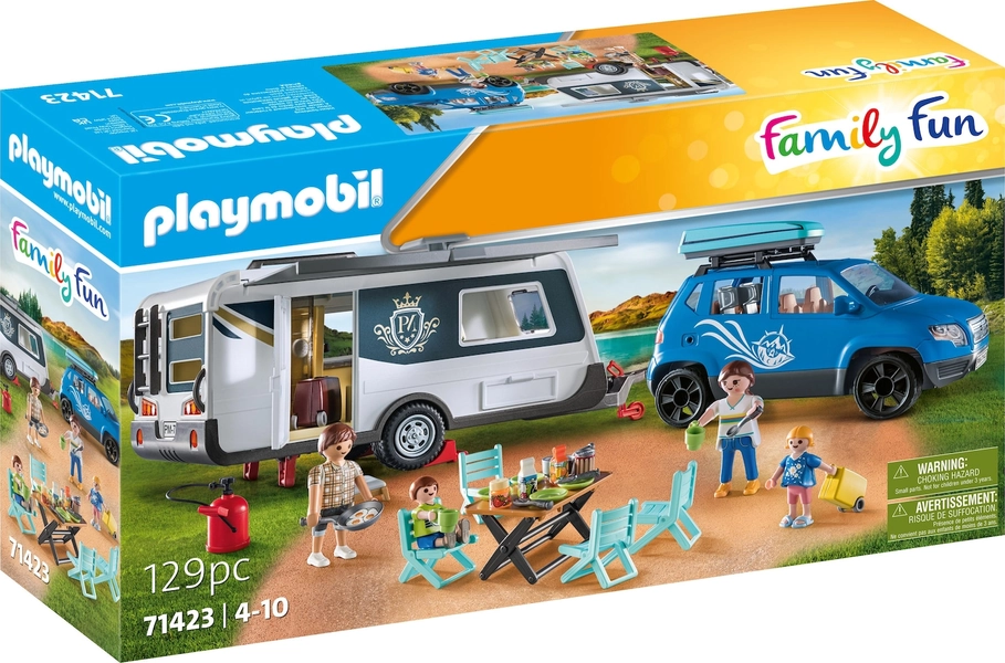 Playmobil 71423 Caravane avec voiture (71423, Playmobil Family Fun)