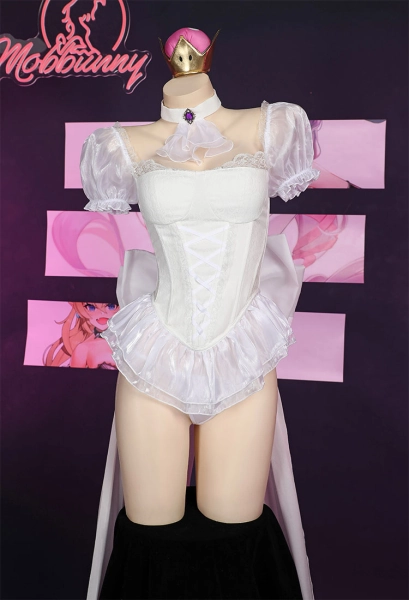 Boosette Princess King Teresa Hime King Boo Derivative Corset and Thong with Gloves and Thigh Socks