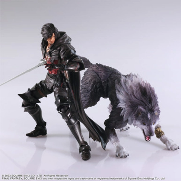 FINAL FANTASY XVI BRING ARTS ACTION FIGURE - CLIVE ROSFIELD & TORGAL
