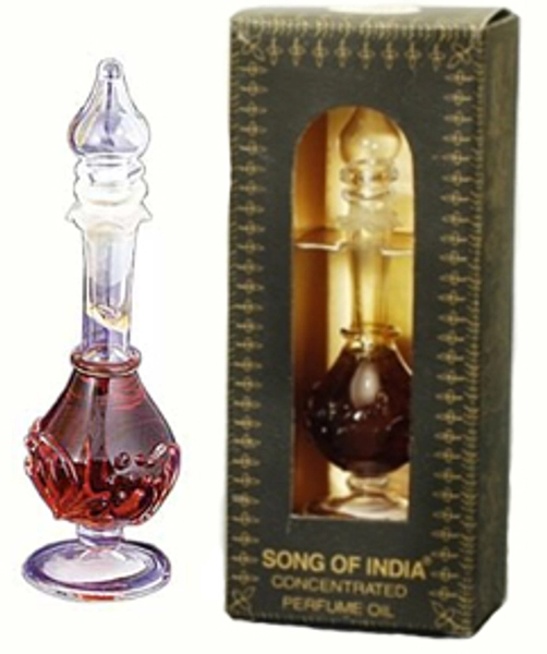 Song Of India Fancy Glass Perfume Bottle - Lotus-SOI-FGP-LOT