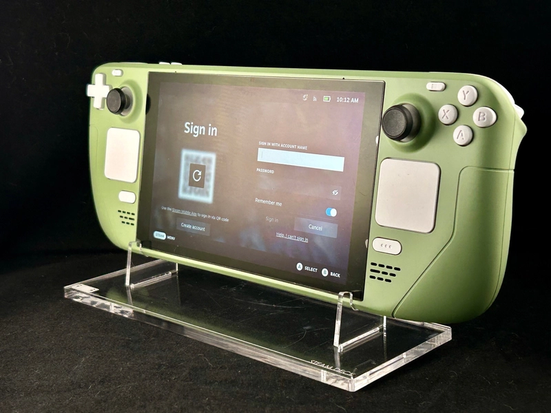 Custom Matcha Green Steam Deck Bundle with White Buttons