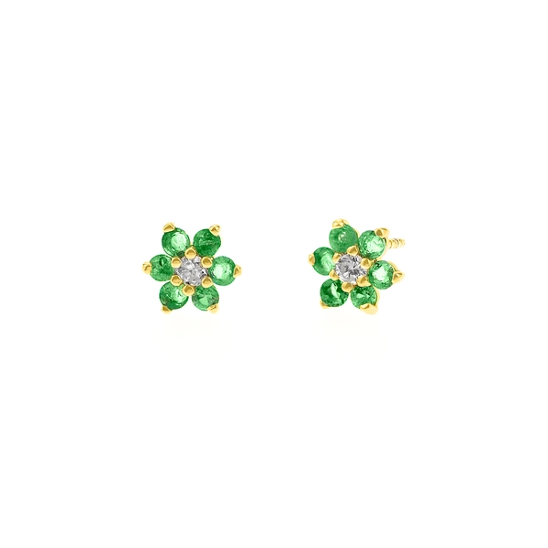 The cutest emerald and diamond earrings