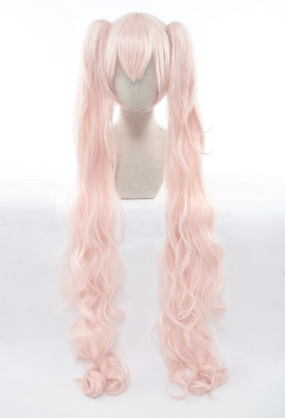 Sakura Pink Long Double Tail Cosplay Wig