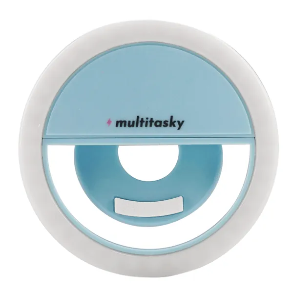 Clip-On Mini Phone Selfie Ring Light - Sky Blue