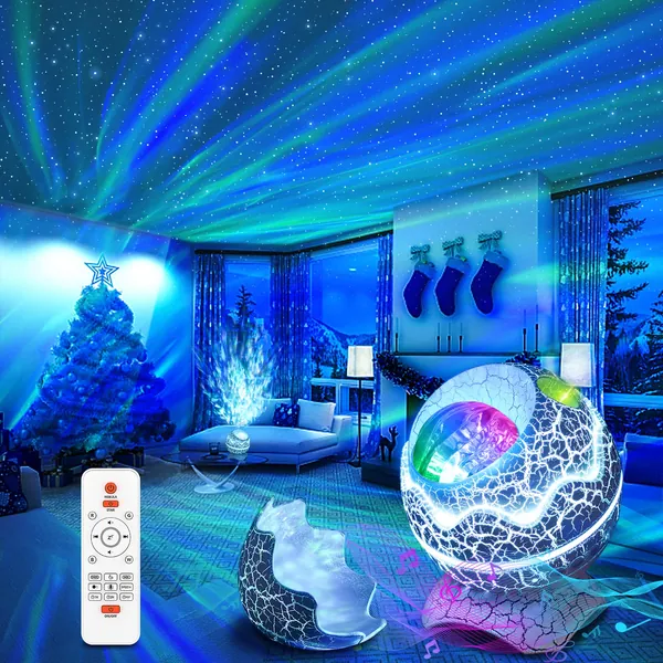 Star Projector, Rossetta Galaxy Projector for Bedroom, Bluetooth Speaker & White Noise Aurora Projector, 14 Colors LED Night Lights for Kids Room, Adults Home Theater, Ceiling, Aesthetic Room Decor