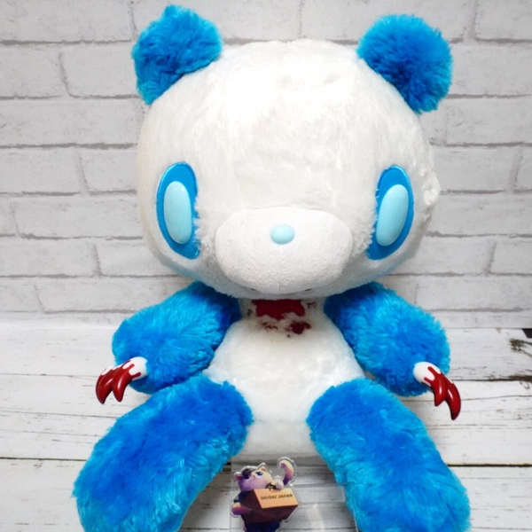 Gloomy Chax-GP Stuffed toy Bear Plush Panda Tone Blue &amp; White 13in XL size rare
