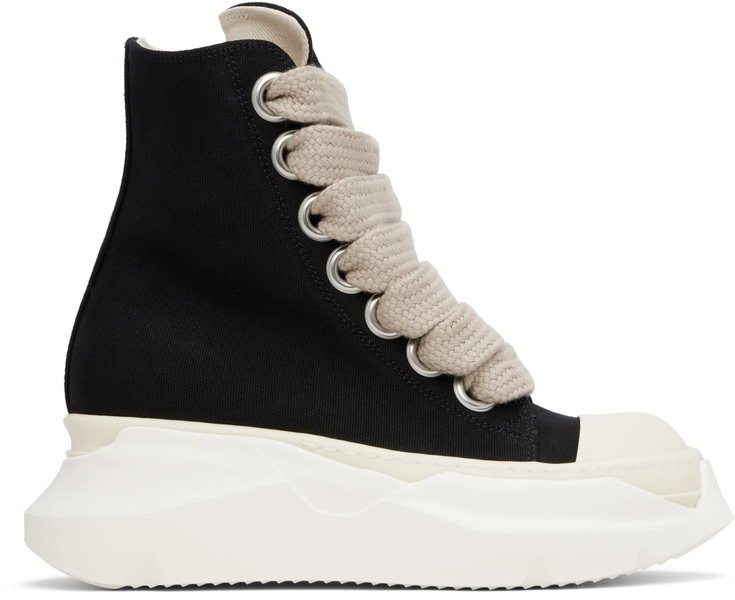 Black Hollywood Jumbo Laces Abstract Sneak Sneakers SIZE 36