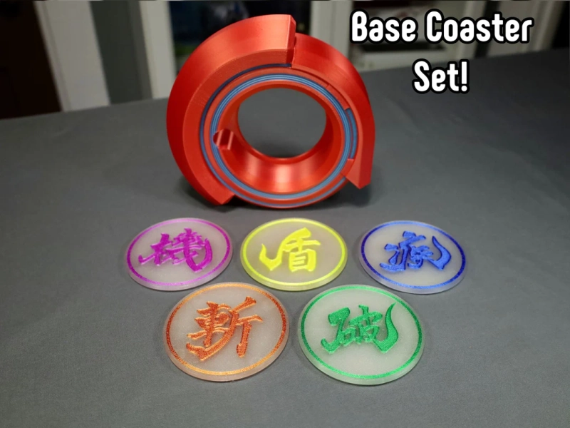 3D Printed: Monado Themed Coaster Set - Etsy