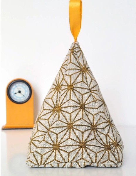 Jacquard Fabric Doorstop - Japanese Asanoha Pattern in 9 Colors - Handmade in France