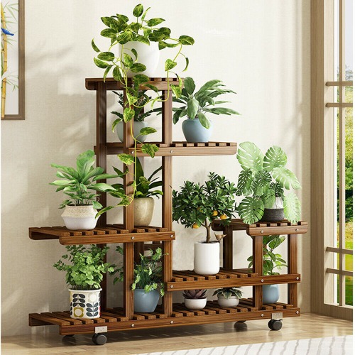 Multi-Layer Rolling Plant Flower Display Shelf
