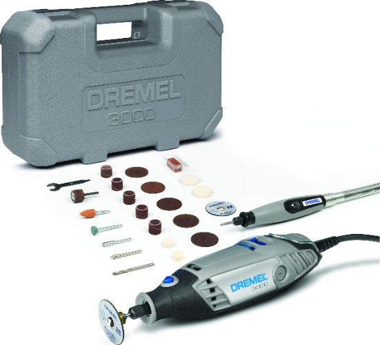 Dremel Outil multifonction 3000 130 W, jeu de 1 accessoire, 25 accessoires, vitesse variable 10 000 à 33 000 tr/min pour la coupe, 3,2 mm, meulage, gravure, polissage, affûtage, nettoyage, sculpture