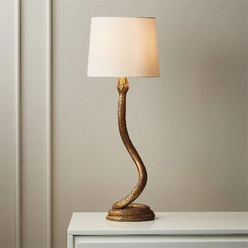 Snake Bronze Table Lamp