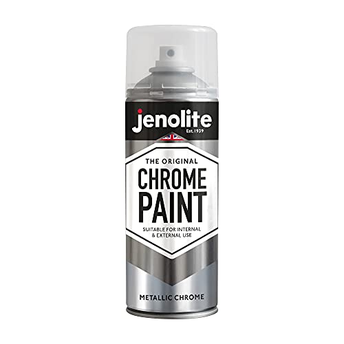 JENOLITE Chrome Spray Paint Smooth Chrome Finish - Multi Surface Paint, Suitable For Interior & Exterior Use - 400ml (13.52 oz) - 1