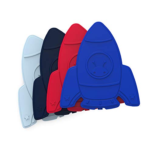 Bentgo® Buddies Reusable Ice Packs - Slim Ice Packs for Lunch Boxes, Lunch Bags, and Coolers - Multicolored 4-Pack (Rocket) - Rocket