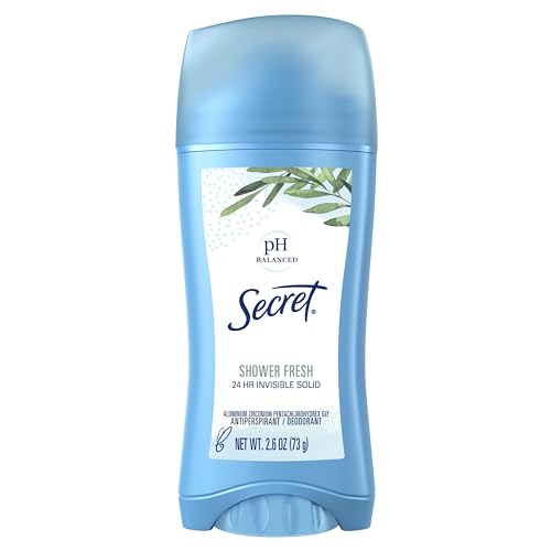 Secret Invisible Solid Antiperspirant and Deodorant for Women, Shower Fresh Scent, 2.6 oz - Shower Fresh - 2.6 Ounce (Pack of 1)
