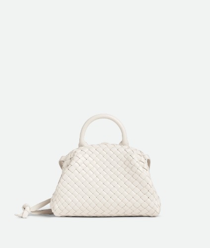 Bottega Veneta Mini Handle in Chalk
