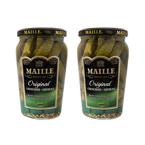 Maille Pickles Cornichons Original 14oz 2 Pack - 13.5 Fl Oz (Pack of 2)