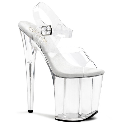 Pleaser Flamingo-808 | Clear / sz 9