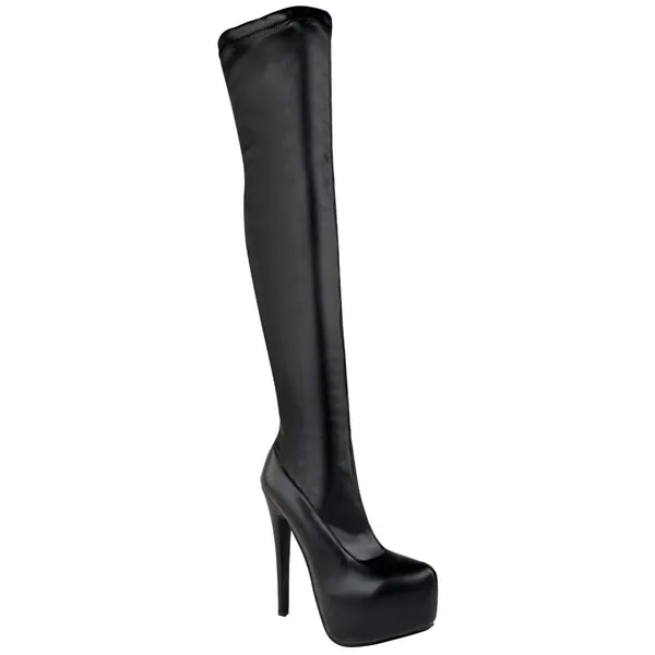 Womens Ladies Mens Thigh High Over The Knee Stretch Suede Leather Boots Shoe Sexy Stiletto Stretchy Fit Patent Platform Boot Size
