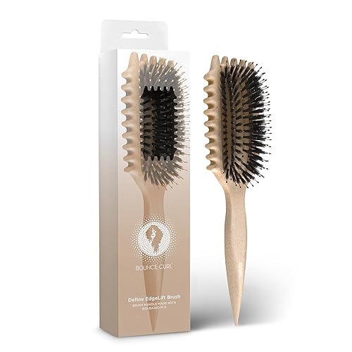 Bounce Curl Define EdgeLift Brush, 5-in-1 Tool for Effortlessly Defined Curls, Waves & Coils, Reduces Frizz - Tan - Tan