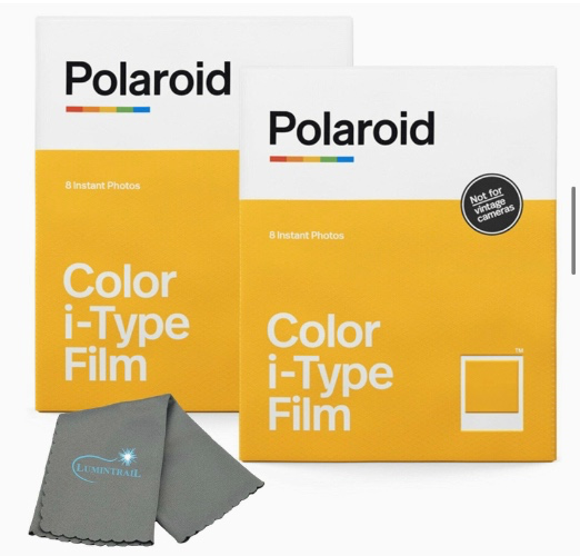 Polaroid Instant Color Film for i-Type Cameras 2 Pack, 16 Instant Photos Bundle with a Lumintrail Cleaning Cloth : Electronics