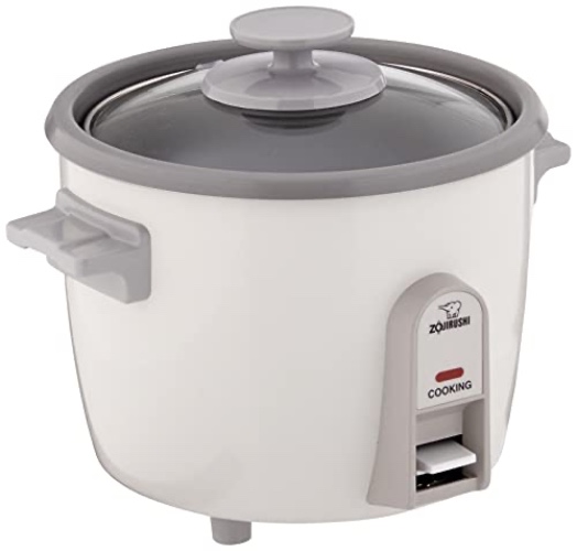 Zojirushi NHS-06 3-Cup (Uncooked) Rice Cooker, White (-WB) - 3-Cup
