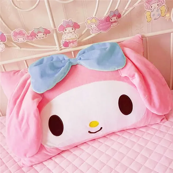 Cute Pillow, 24"x25" Cartoon Pillow Cushion Covers, Kawaii Stuff Cotton Pillowcases for Home Sofa and Teens Girls Bedroom Decoration Dormitory Pillowcase Plush Gift