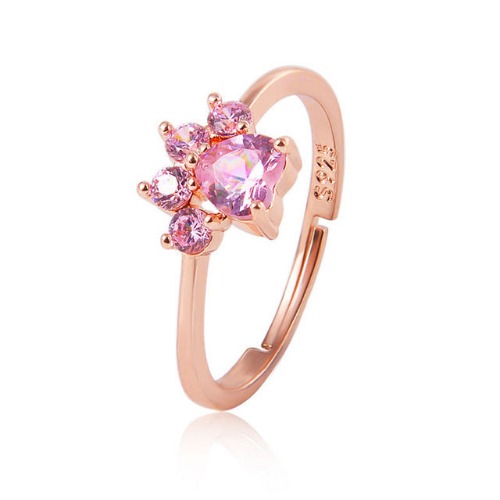 Paw Ring - Adjustable - Rose Gold