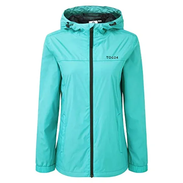 TOG24 Craven Womens Waterproof Packaway Rain Jacket with Bag, Full Length Zip and Adjustable Hood, Breathable, Windproof, Suitable for Hiking and Outdoors