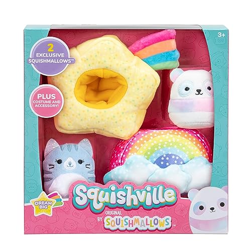 Squishville SQM0477 Accessory Set Sweet Dreams Super Soft Mini Squishmallows 5 cm Plush Toy with Accessories
