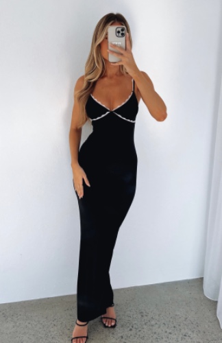 Only The Young Maxi Dress Black | XS