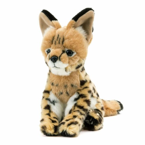 COLORATA Serval Savannah Cat Plush Doll Stuffed toy 11cmx24cmx19cm Japan 