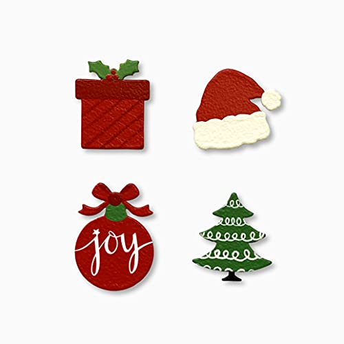 Roeda Brighten Your Life 27039m Red Joy Christmas Set of 4 Assorted Magnets