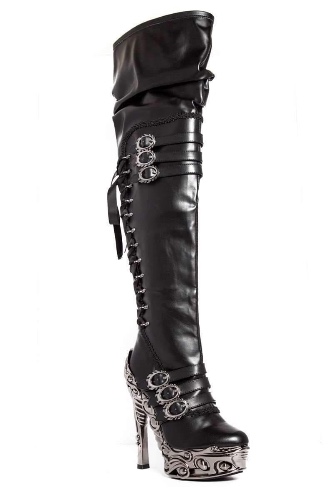 Hades Alternative Shoes Lokie Black Boots - 8 / Black