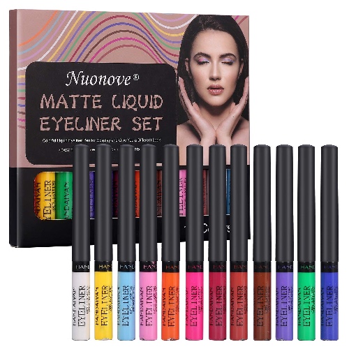 Matte Liquid Eyeliner, Eyeliner, Liquid Eyeliner, Waterproof Smudgeproof Long Lasting Eyeliner, Colourful Eye Liners for Wedding Party Cosplay Eye Makeup Eye Liner