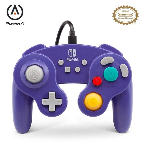 PowerA Wireless GameCube Style Controller for Nintendo Switch - Mario, Nintendo Switch Lite, Gamepad, Gaming Controller, GameCube Controller - Nintendo Switch / Purple