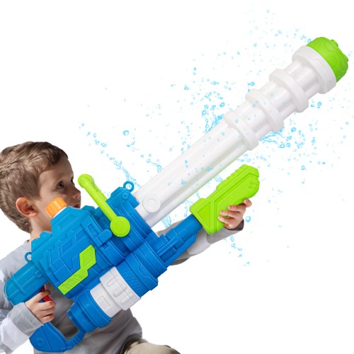 TEMI Large Water Gun for Kids Adults - High Capacity and Pressure Squirt Gun Super Water Blaster Toy for Water Play in Swimming Pool, Beach & Outdoor, Summer Toys Gift for Kids, Boys and Girls Adults - Gatlin Blue
