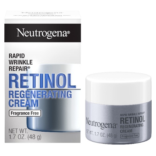 Neutrogena Rapid Wrinkle Repair Retinol Face Moisturizer, Fragrance Free, Daily Anti-Aging Face Cream with Retinol & Hyaluronic Acid to Fight Fine Lines, Wrinkles, & Dark Spots, 1.7 oz - Fragrance Free