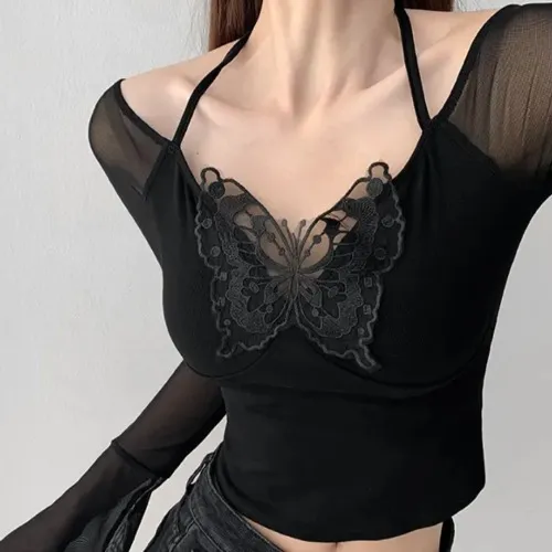 Yesstyle - Butterfly-Front T-Shirt