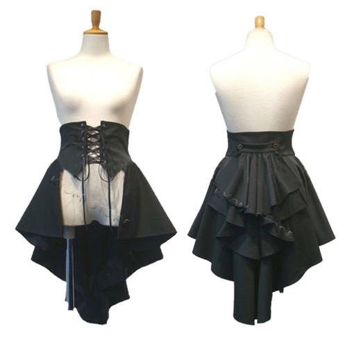 Cosplay Gothic Lolita Skirt Ruffles High Rise Pleated A-Line Medieval  Lacing Claret Irregular Slim Street Skirt Plus Size S-5XL