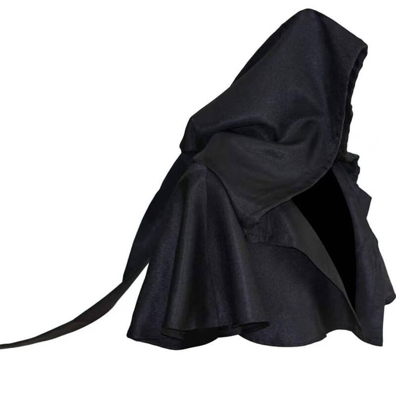 Medieval Halloween Grim Reaper Cloak Hat - Cloak Hat / Black / One Size