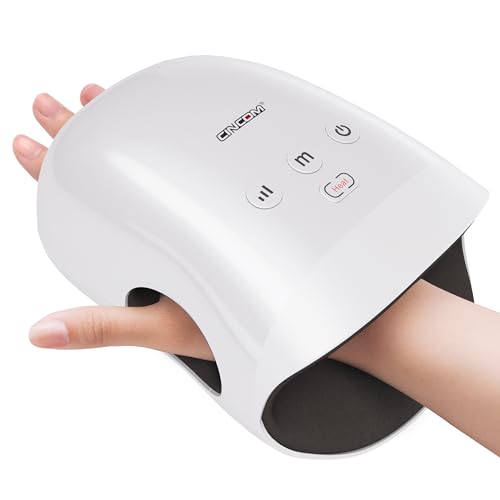 CINCOM Hand Massager - Cordless Hand Massager with Heat and Compression for Arthritis and Carpal Tunnel(FSA or HSA Eligible) (White) - White