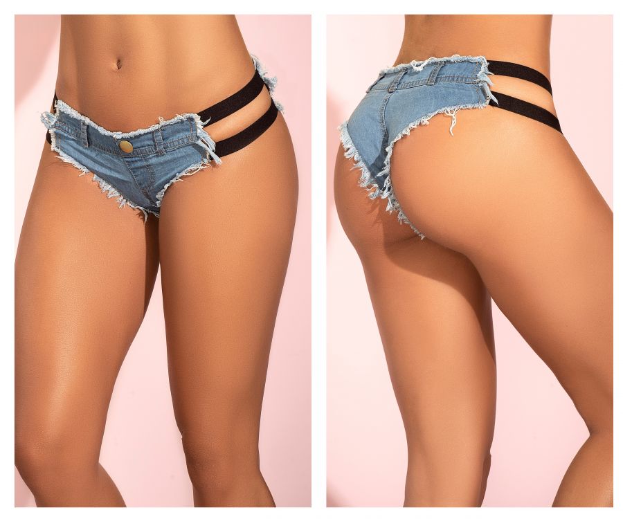 Mapale 104 Micro Mini Shorts Color Blue Chambray - M / Blue Chambray
