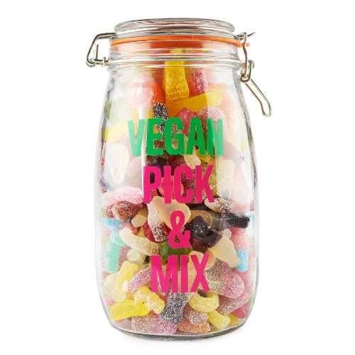The Eco-Jar - Large - I'm Vegan Bite Me / Pink & Green / Fizz