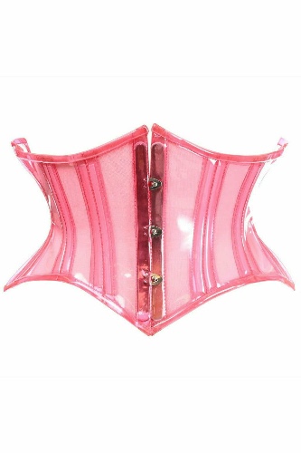 Clear Pink Mini Cincher Corset