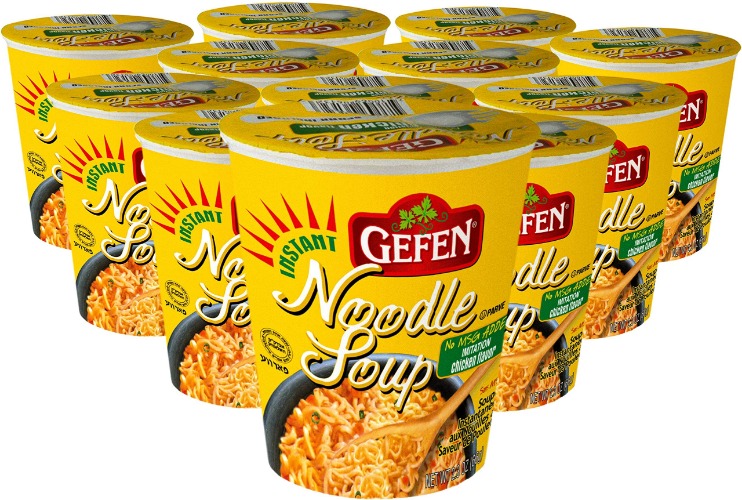 Gefen Instant Noodle Soup, Chicken Flavour, No MSG (12 Pack)