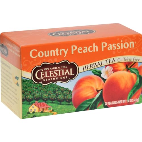 Celestial Seasonings 0630194 Herbal Tea Caffeine Free Country Peach Passion - 20 Tea Bags