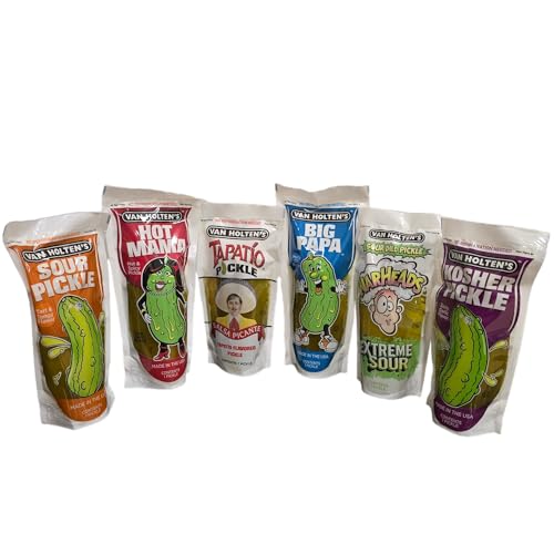 Pickles pack of 6 american pickles, variety pack of 6 pickles in ALL ABOUT RETAIL packaging(packaging may vary), comes in uncrushable box